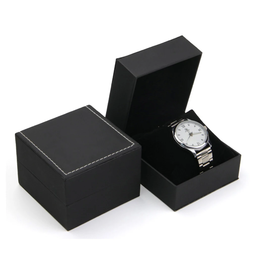 

Box For Men Pu Watch Storage Box Display Case For Watches Jewelry Collection Travel Home Business Use Removable Pillow