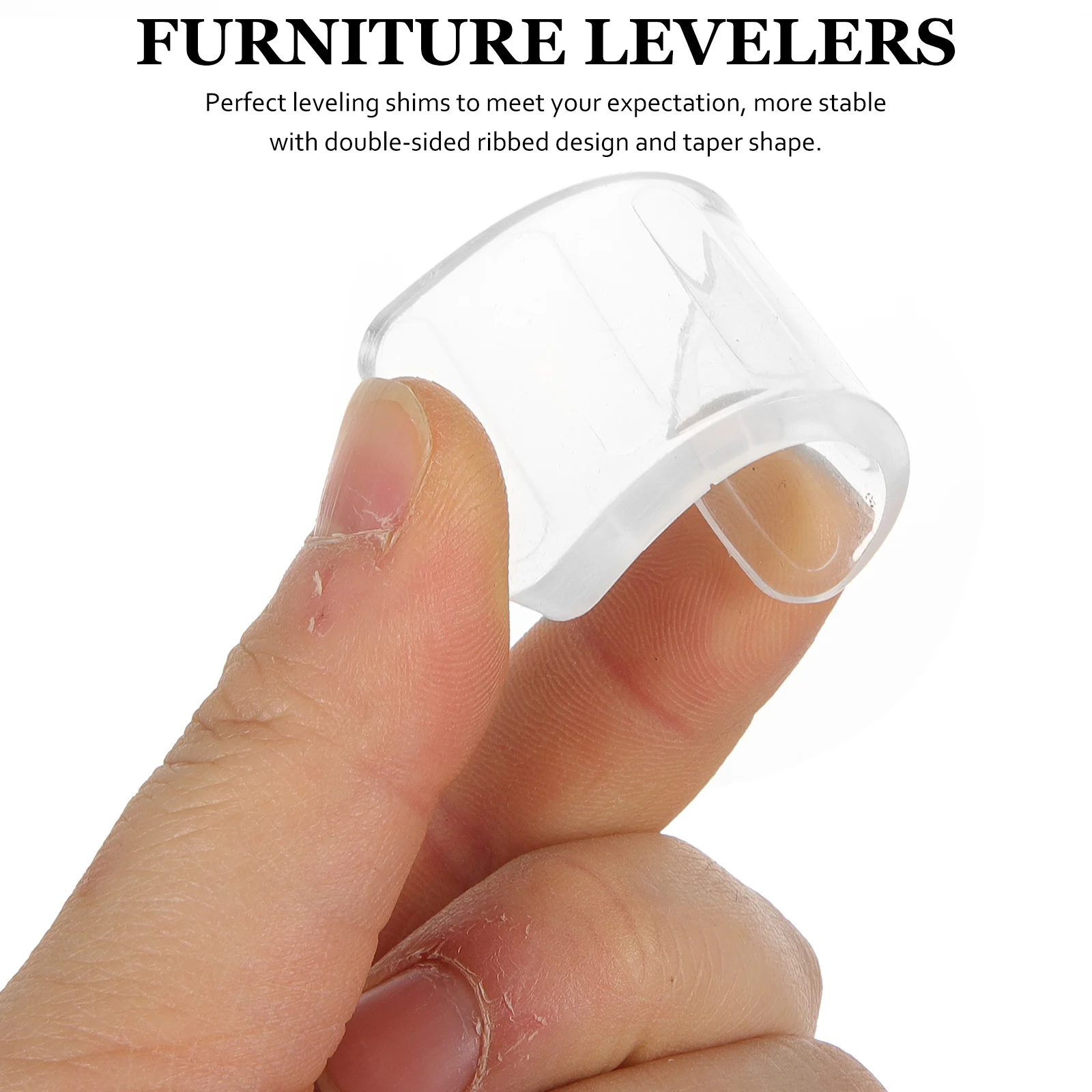 

8pcs Furniture Shims For Leveling Transparent Plastic Wedges Table Toilet Stabilizers Cabinet Door Shims Leveler Tools