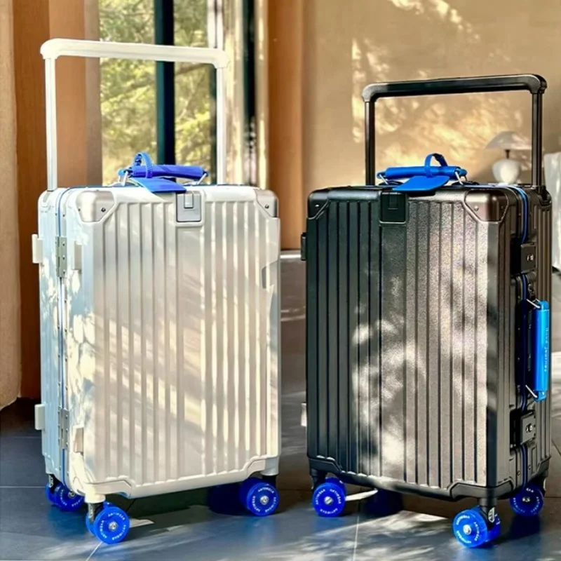 حقيبة مقود واسعة متدحرجة للأمتعة ذات سعة كبيرة بإطار من الألومنيوم مع عجلات دوارة صامتة ملونة وقفل TSA #2