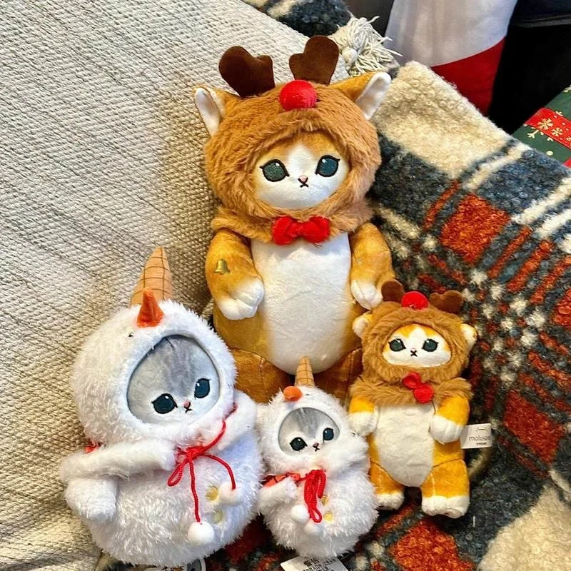 

Новинка в наличии: Рождественский лимитированный набор Mofusand — плащ снеговика, костюм пряничного человечка, аксессуар для куклы, плюшевая игрушка, подарки на Новый год