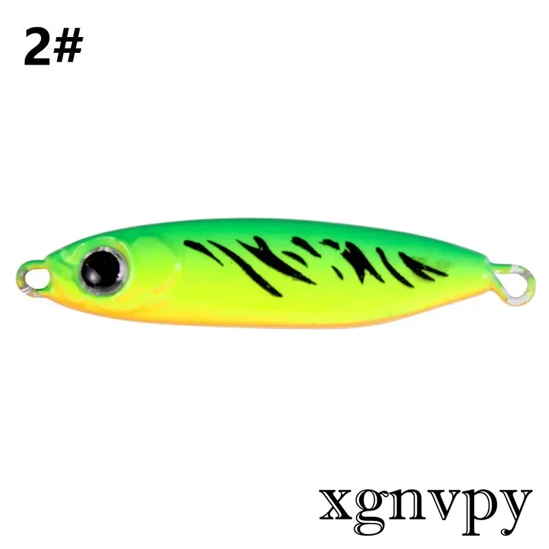 xgnvpy Blue Iron Plate Lead Fish Small Sequin Asian Bait Long Range Metal Fake Mackerel Knife Fish Lure