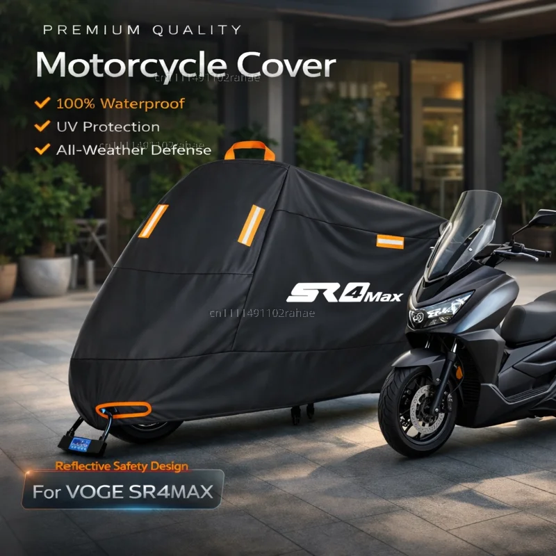 

For VOGE SR4MAX SR4 Outdoor Motorcycle Cover Waterproof Heavy Duty Polyester Tarpaulin UV Protective Rain Dust Sun Scooter Cover