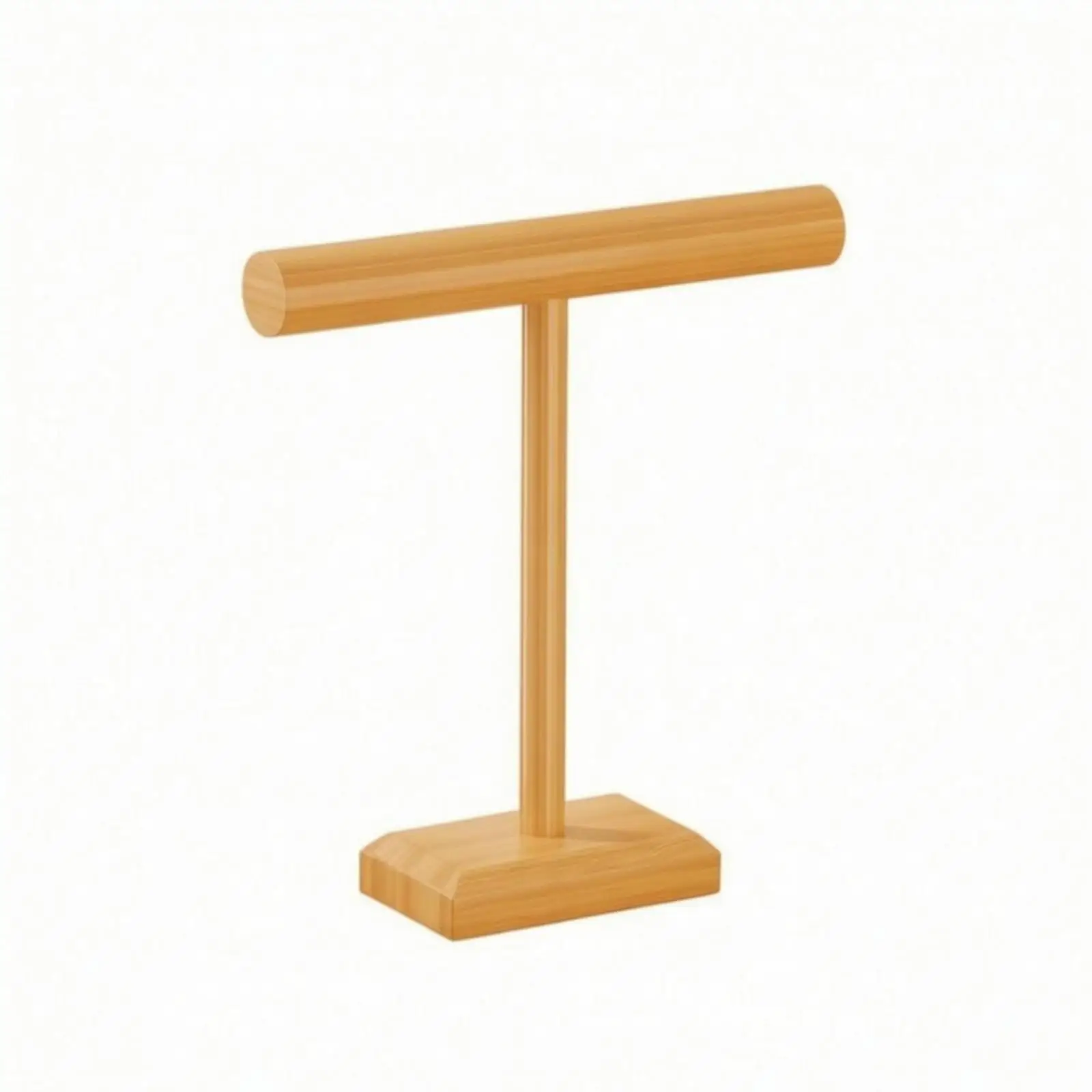 Single-Tier Jewelry Stand with Display Rod Space-Saving Wooden Jewelry Display Stand Stable Wooden Bangle Holder for Dressing