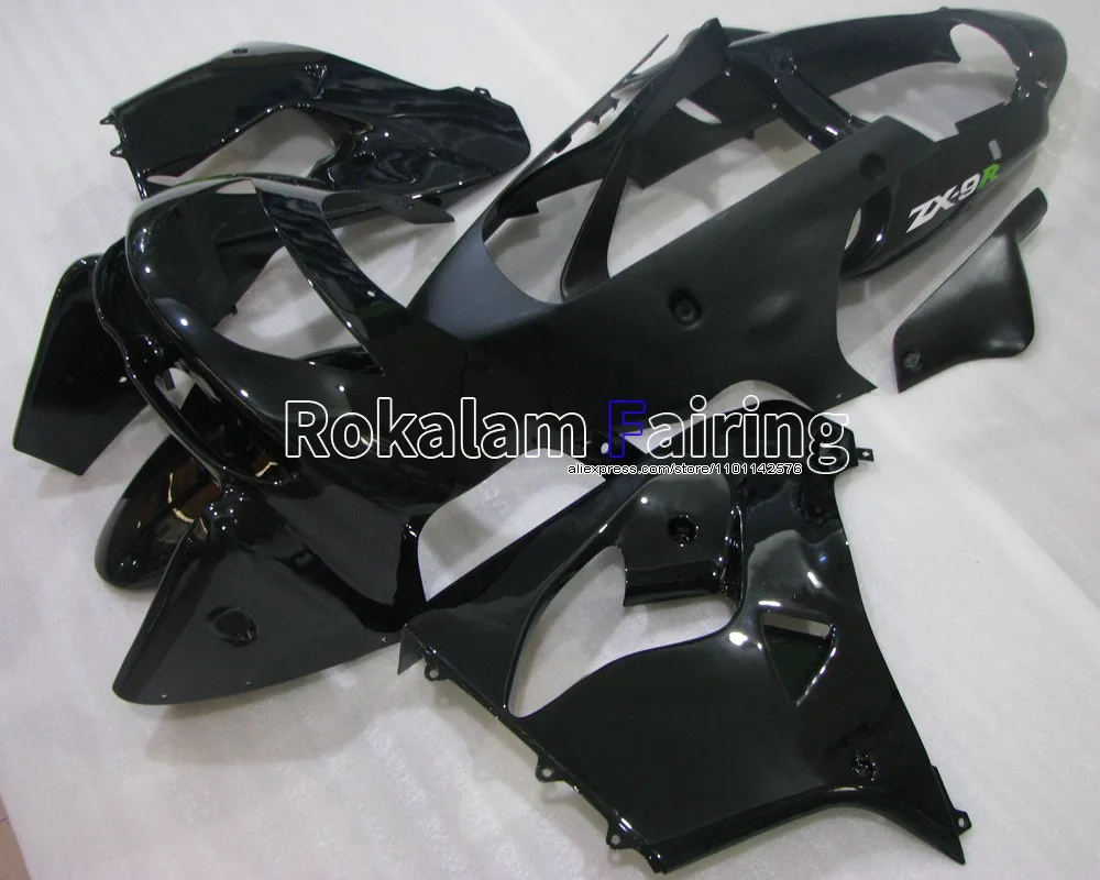 For Kawasaki Ninja ZX9R 1998-1999 Body Kit ZX 9R 98-99 ZX-9R 98 99 Hull Black Motorcycle Fairing Kit (Injection Molding)