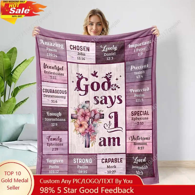 

Christian Gifts, Custom Blankets Religious Gifts Throw Blanket Inspirational Gifts For Women Birthday Gifts For Custom blankets