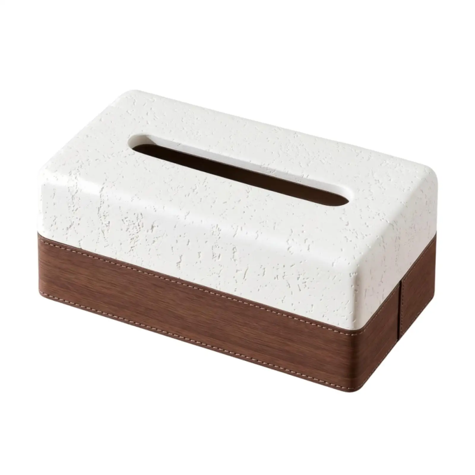 Tabletop Tissue Organizer with Remote Storage 2-in-1 Multifunctional Tissue Box Organizer Space Saving for Living Room, Coffee