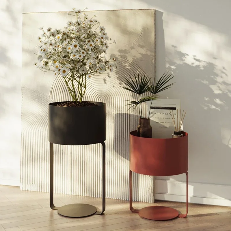 

Minimalist Plant Shelves for Home, Flowerpot Stand, Turtle Backed, Bamboo Shelf Decoration, Wrought Iron, Indoor Gardening