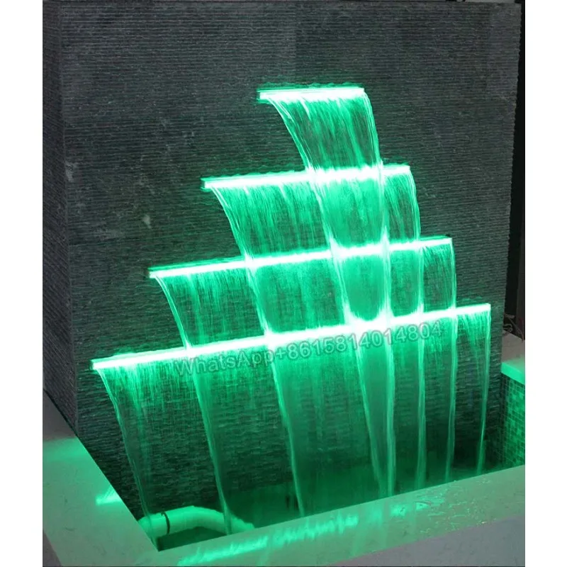 

Spillway Garden pool landscape waterfall,Swimming pool falling water waterfall,overflow fountain 30/60/90/120cm Acrylic waterfal