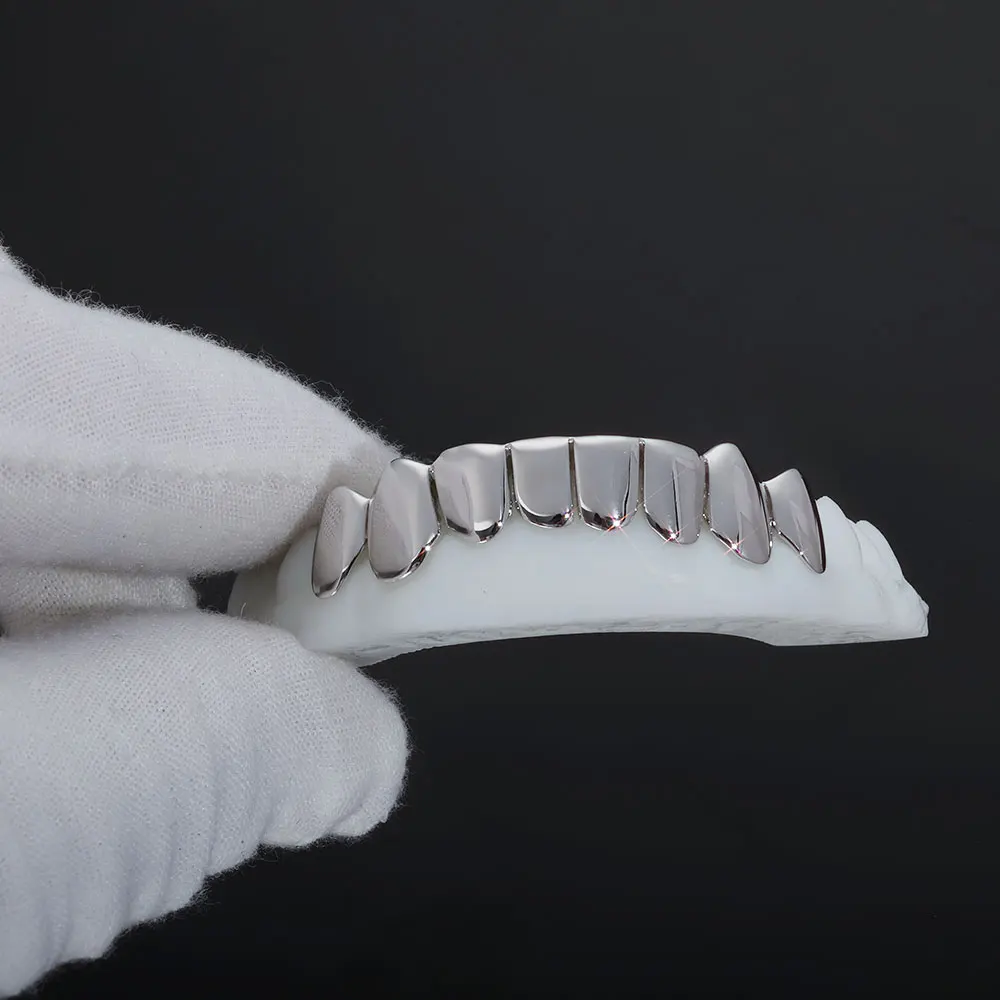 

ICEBLING Custom 925 Silver Teeth Grillz Hip Hop Grillz for Men Women