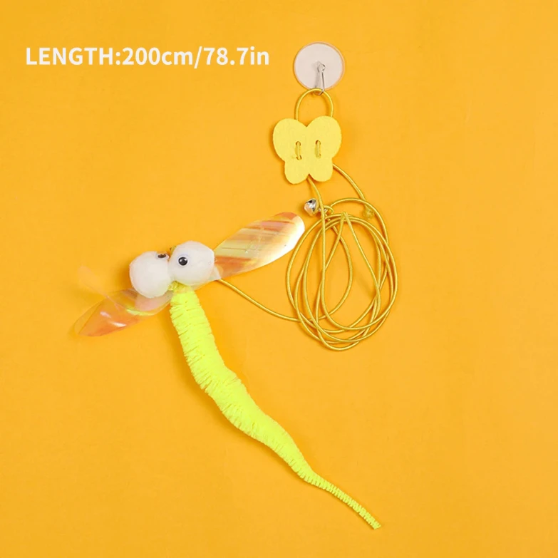 

1PC Cat Hanging Cat Toy Hanging Door Elastic Rope Cat Stick Feather Pet Supplies For Cats And Dogs