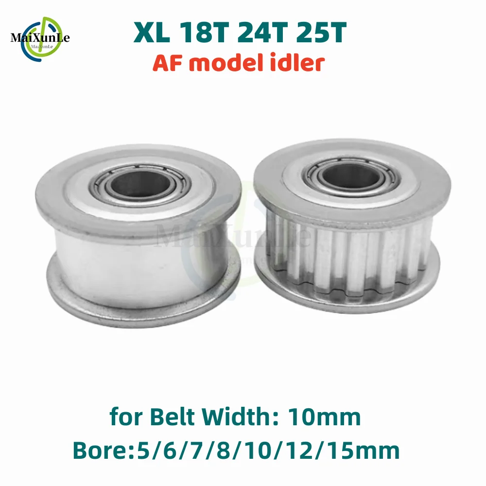 

XL AF-model idler 18/24/25T Timing Pulley Bore 5/6/7/8/10~15mm Pitch 5.08 mm Aluminum Pulley Width 11mm For 10mm XL Timing Belt