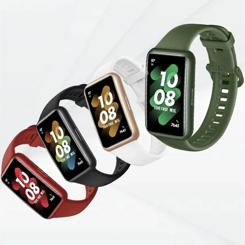 Strap For Huawei band 9 8 7 Silicone Watch Band Soft Waterproof Sport Fashion Replacement Bracelet Wristband
