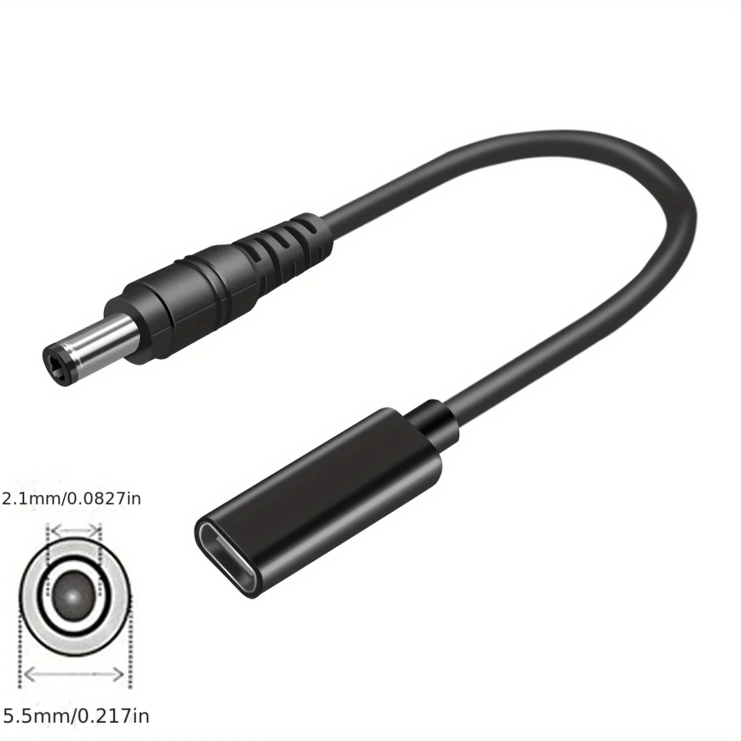 �y�Z�[�����z65W �^�C�v C ���� 5.5*2.1mm �v���O�R���o�[�^ USB C PD �����[�d�P�[�u�� HP / Dell ���b�v�g�b�v�[�d�� DC 5521 �p