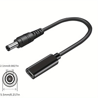 65W Type C to 5.5*2.1mm Plug Converter USB C PD Fast Charging Cable for HP / Dell Laptop Charger DC 5521