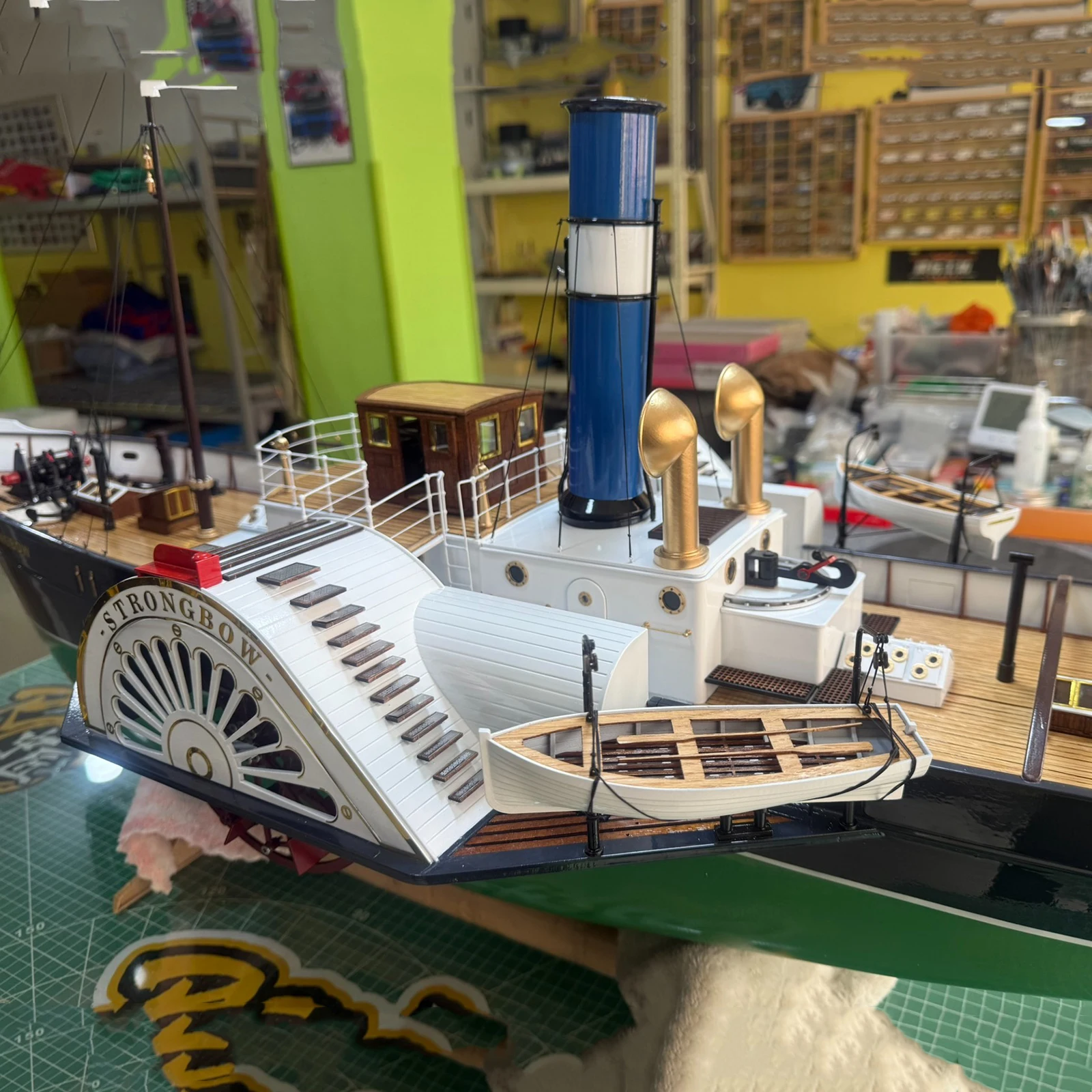 เรือบังคับวิทยุ 1/48 ขนาด 118 ซม. แบบจำลองเรือใบพัดพร้อมธนู รีโมทคอนโทรล เรือบังคับมอเตอร์คู่ รุ่น RTR ของเล่นสำหรับผู้ใหญ่ ของขวัญ