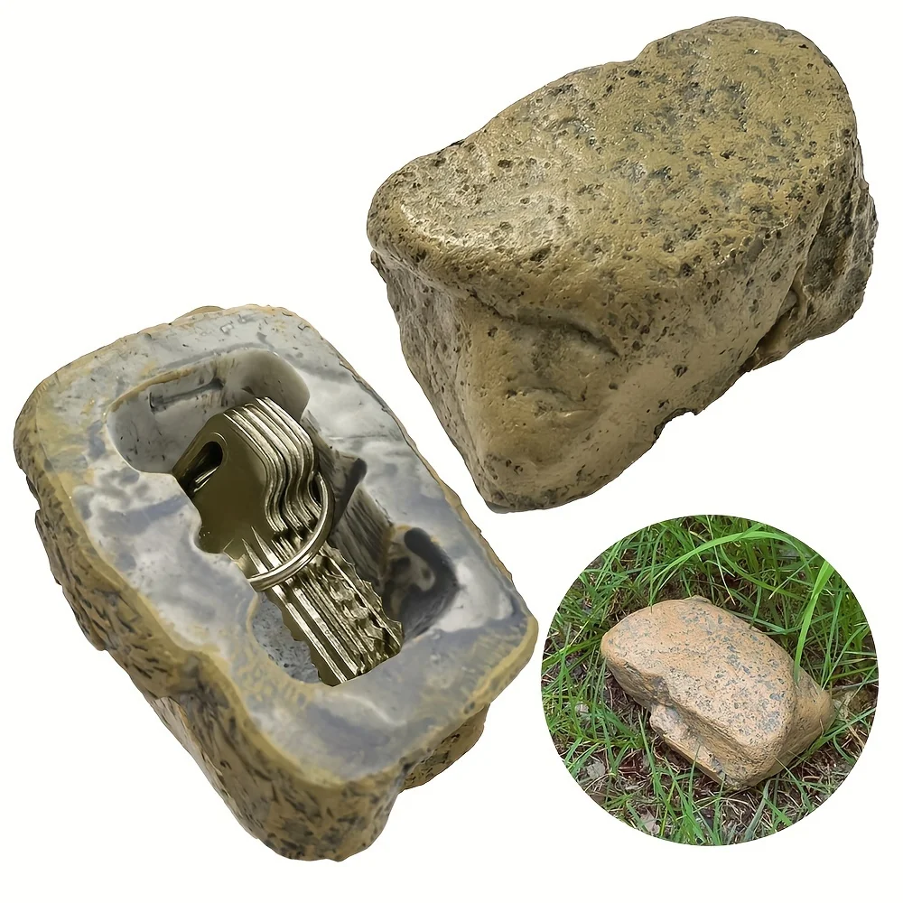 Simulated Stone Key Storage Box Resin Stone Shape Hidden Private Money Key Storage Box Hidden Private Gold Storage Box