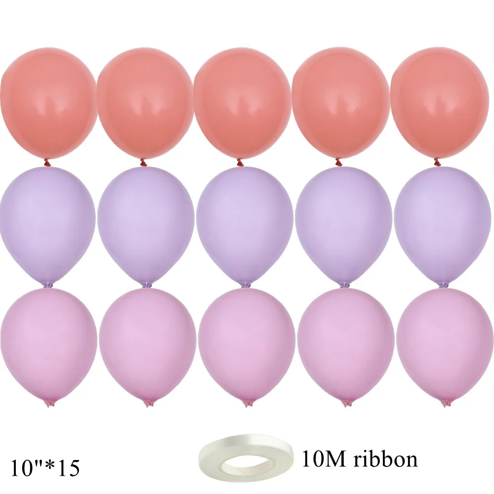 15/20PCS 10inch Vintage Balloon Set Retro Pink Peach Balloons for Wedding Anniversary Decorations Birthday DIY Party Supplies