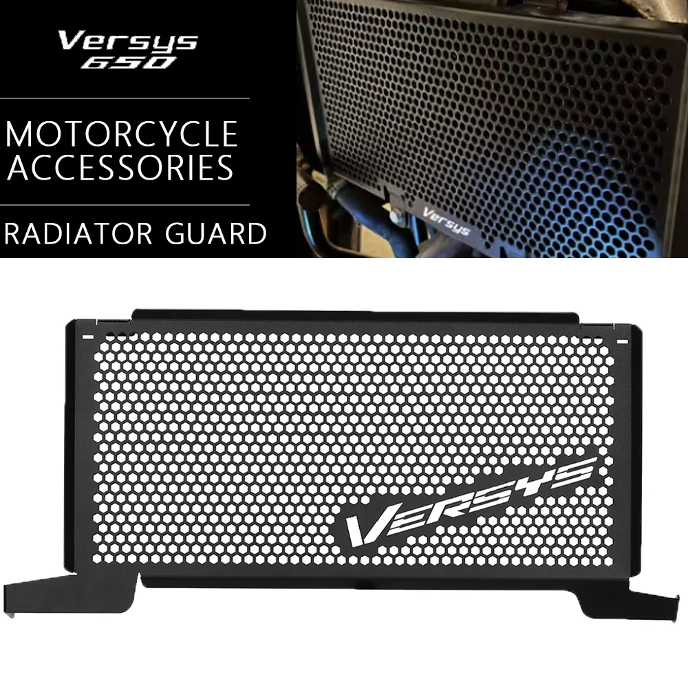 

For KAWASAKI VERSYS 650 Motorcycle Radiator Protection Guard Grille Cover FOR KAWASAKI KLE 650 VERSYS650 ABS 2015-2024 23 KLE650