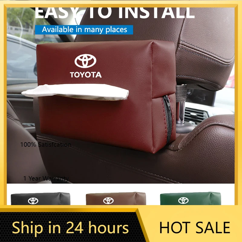 

2026 Горячие колпаки для ступиц Toyota, автомобильная коробка для салфеток, кожаный держатель для салфеток, солнцезащитный козырек, спинка сиденья для Toyota Gazoo Racing Corolla Yaris Chr A