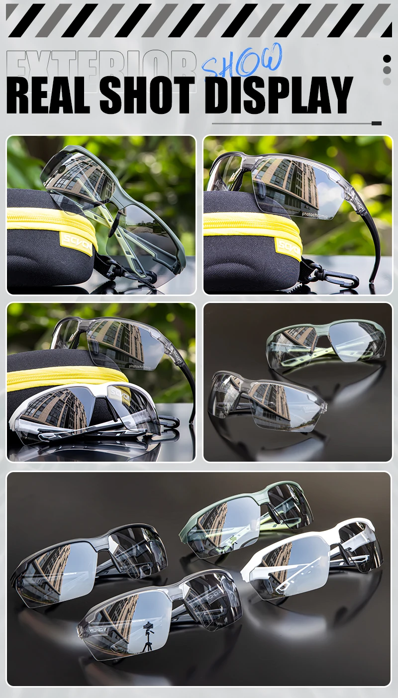 SCVCN Photochrome Radfahren Gläser Laufen Outdoor Sonnenbrille Männer Stoßfest Taktische Brille Outdoor Airsoft Schießen Gläser – Detail 10