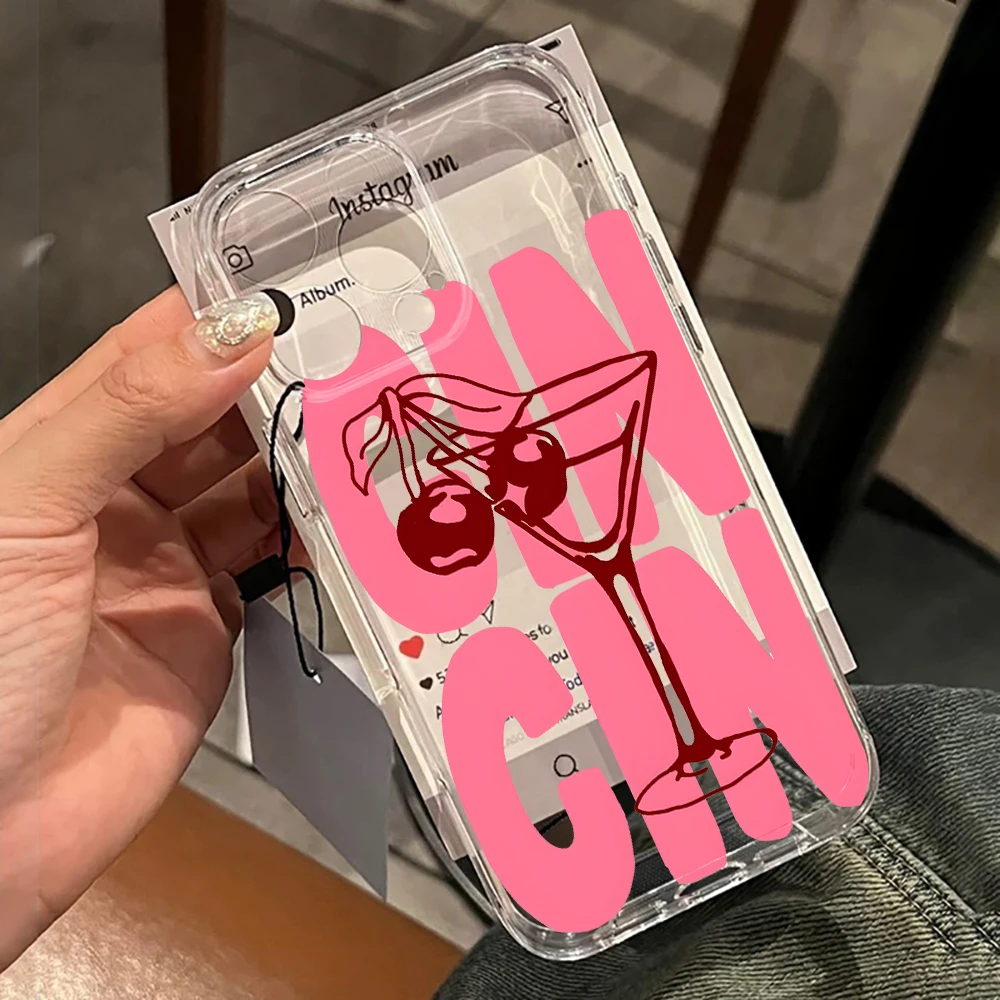 Retro Martini Cup GINGIN Transparente Hülle für iPhone 16 15 Pro Max Hüllen iPhone 17 11 12 13 14 Pro Max Plus 7 8 XS XR INS Funda – Detail 7