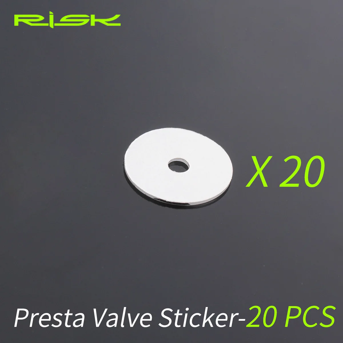 20pcs/lot RISK Mountain Road Bike Bicycle Air Nozzle Valve Core Gasket Sticker Tube Tire Fixed Paster For Presta Valve  RA121
