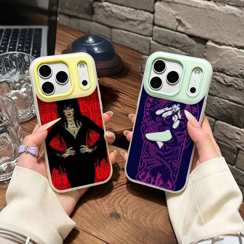

Character E-Elvira Phone Case Dual-Layer Shockproof Phone Case Soft TPU Inner PC Back For iPhone 14‑17