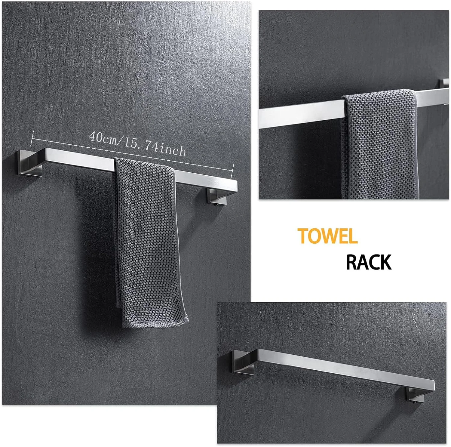 Bathroom Hardware Set S WC Accessories Toilet Paper Holder Wall Hook Towel Bar Robe Hanger Rack Stainless Steel