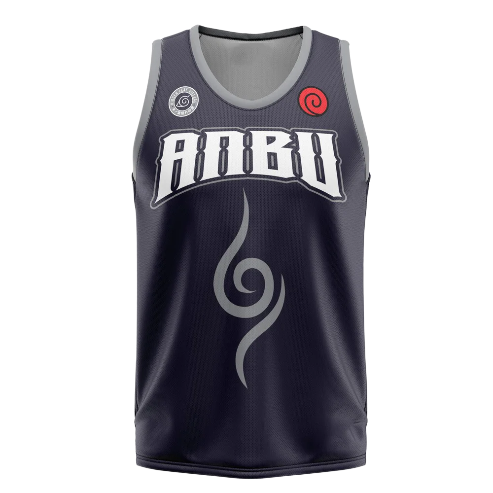 Naruto ANBU Kakashi #9 Basketball Jersey Adult Kids Casual Vest Gym Tank Top Family Summer Breathable Quick-drying Sportswear