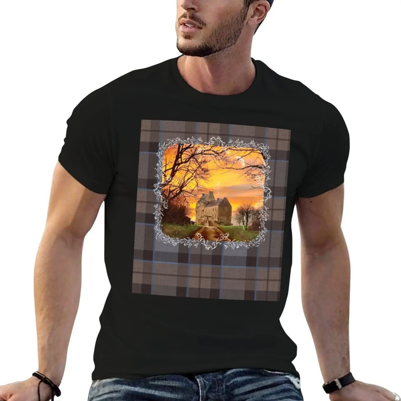 

Outlander Take Me Home to Lallybroch Plaid Tartan T-Shirt t shirts for man pack white man t shirts cotton T-Shirt