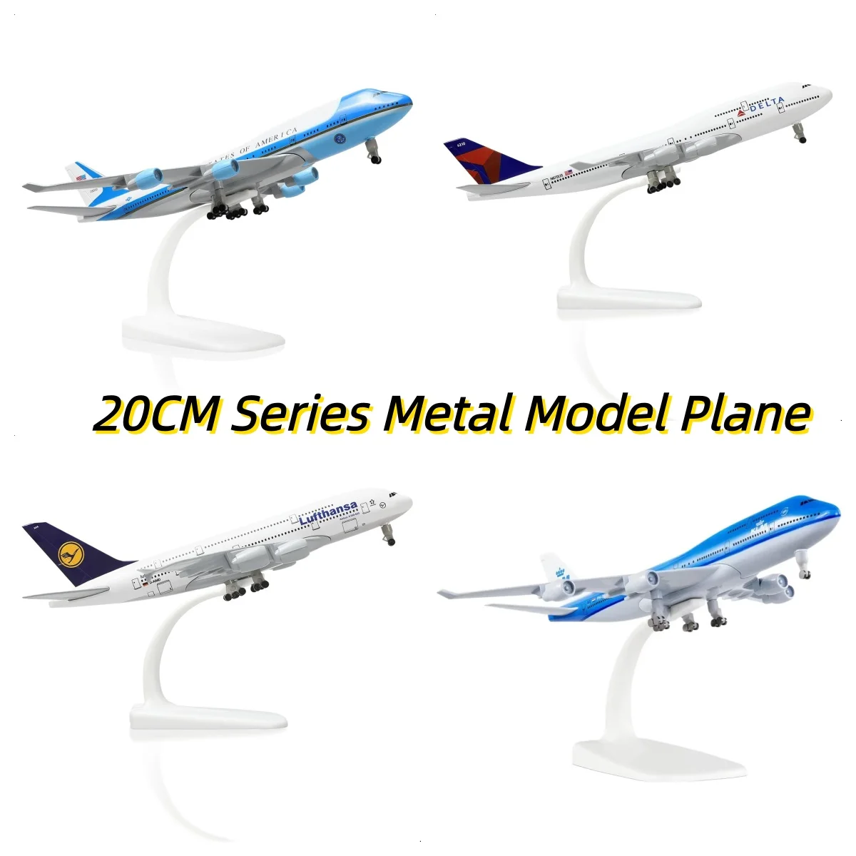 

20cm Airplane Model Alloy Diecast for 737 747 777 787 Series Plane Model with Wheels Souvenir Hobby Collection Gift Model Planes