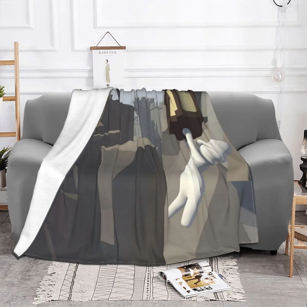 Grasp The Light Human Fall Flat Decrypting Games Blanket Flannel All Season Ultra-Soft Throw Blankets For Office Bedspread