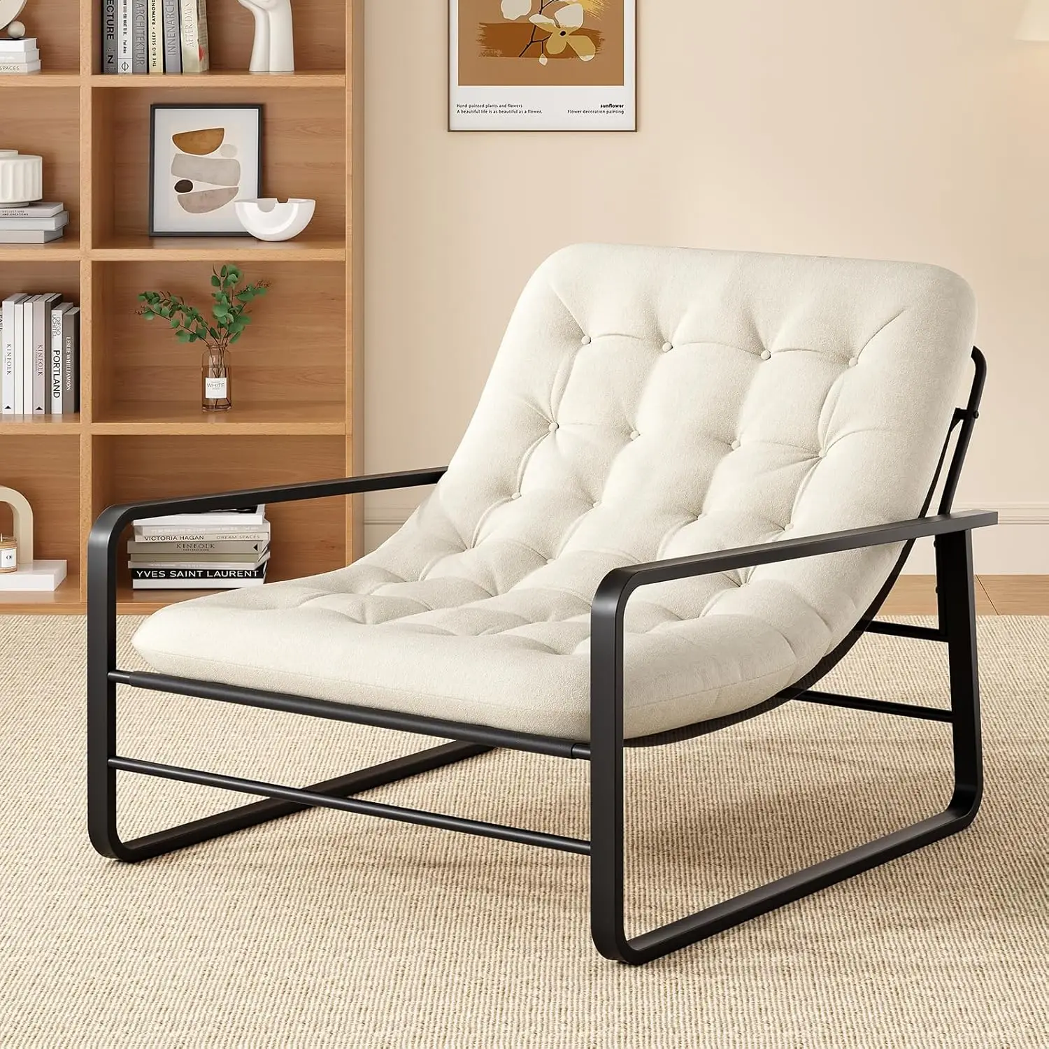 

Кресло-акцент, кресло для гостиной, акцентные кресла в стиле середины века, кресло для чтения в спальне из ткани букле, на заказ