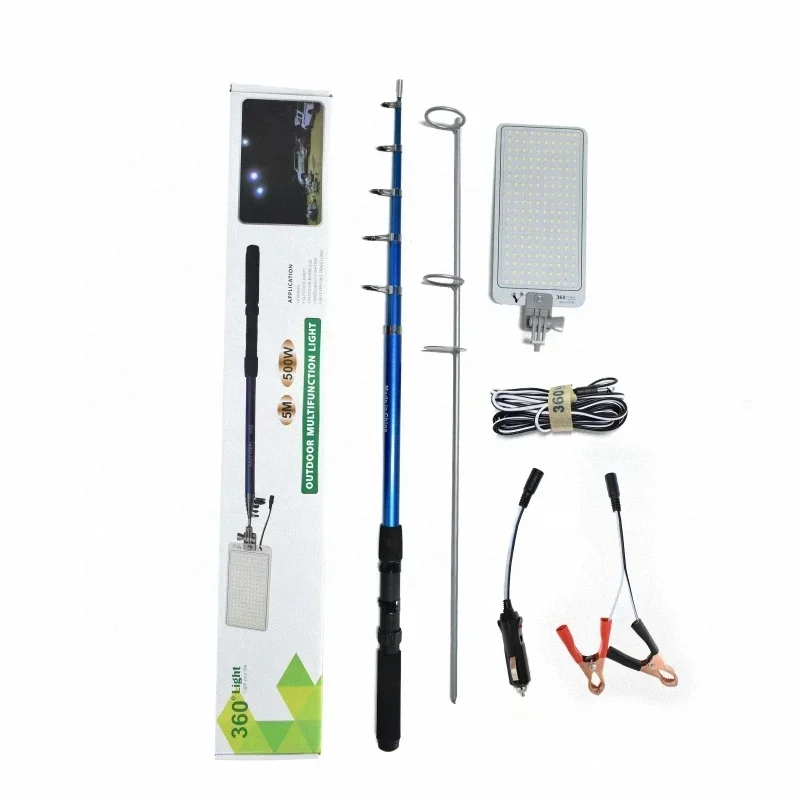 360 Light Custom White Lighting LED Camping Lamp Telescopic Fishing Rod Outdoor Portable Camp Led Lights