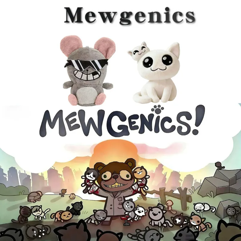New Mewgenics Plush Doll Toy 23/25CM Cartoon Cute Soft Meow Meow Combination Game Peripheral Dolls Plush Toy