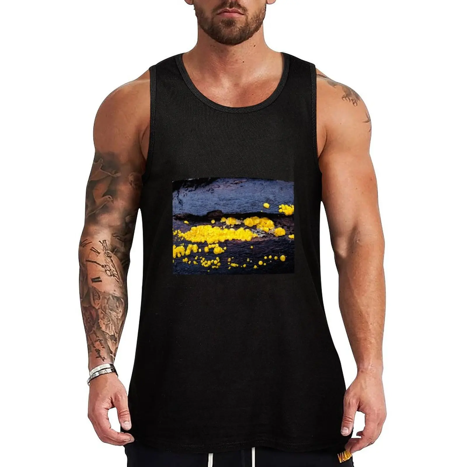 

Calycina citrina Tank Top Male vest T-shirt man tops t-shirts for Men's gym