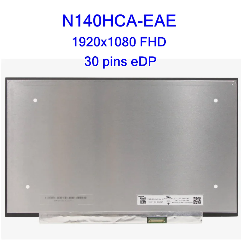 

ЖК-экран для ноутбука с IPS-матрицей 14,0 дюйма, модель B140HAN04.E для Lenovo ideaPad 5-14 3-14 ThinkPad T14 P14s Gen 2 E14 Gen 3 Gen4 30pin