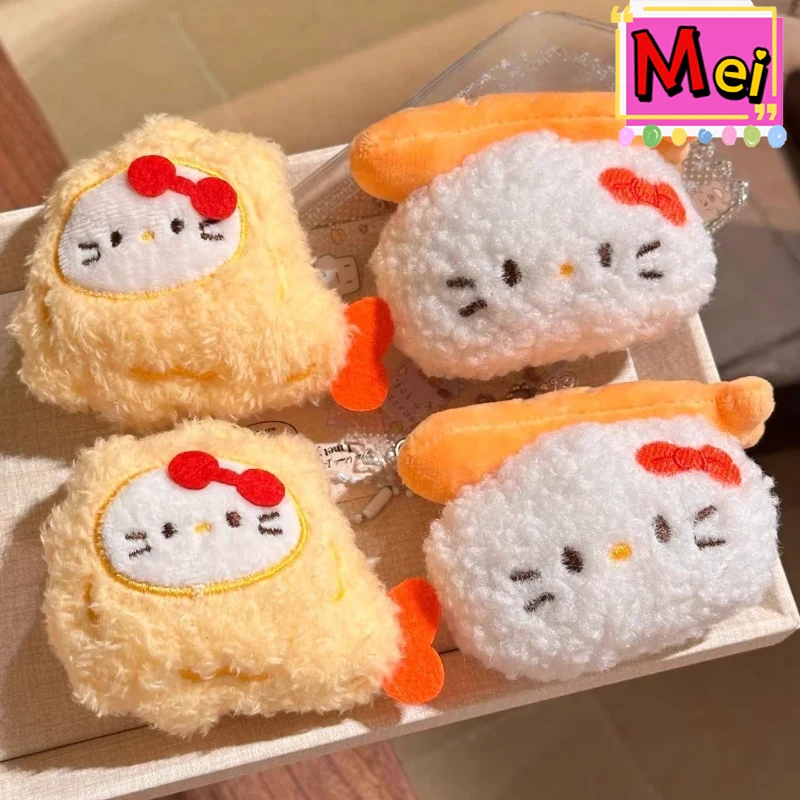 Neue 6 stücke Nette Squee zing Kitty Plüsch Schlüssel Kreative Snack Gebratene Garnelen Sushi Süßigkeiten Eis Plüsch Spielzeug Rucksack Hängen kette Geschenk
