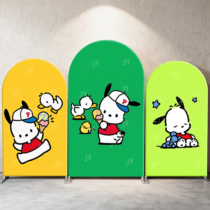

Pochacco Colorful Playtime Theme Arch Backdrop Cover Cheerful Cartoon Scene For Kids Birthday Baby Shower Photo Booth Background