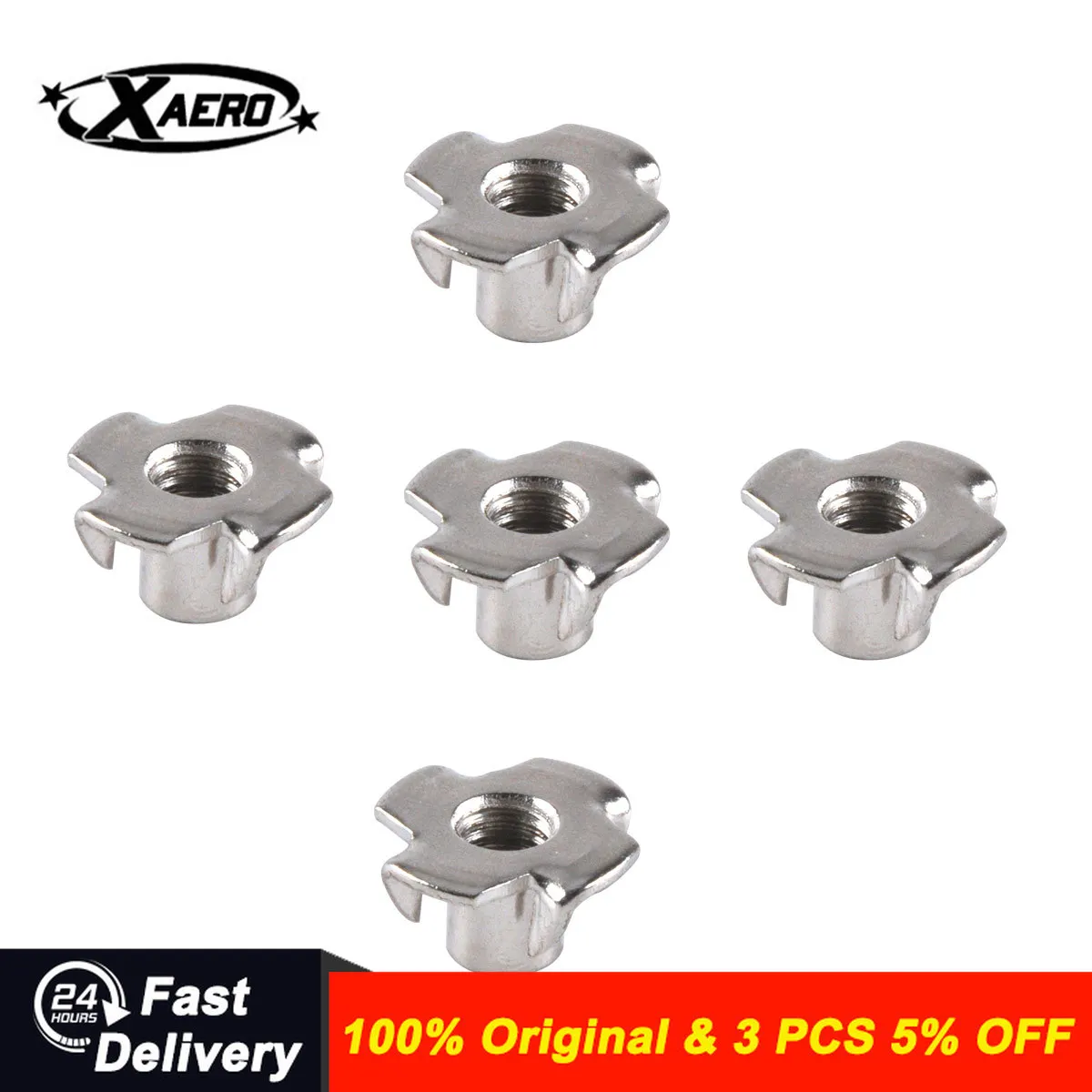 10pcs M3 M4 M5 M6 Blind Tee T-Nuts Set - Zinc Alloy Insert Nuts for RC Airplane Model DIY Fastener Parts