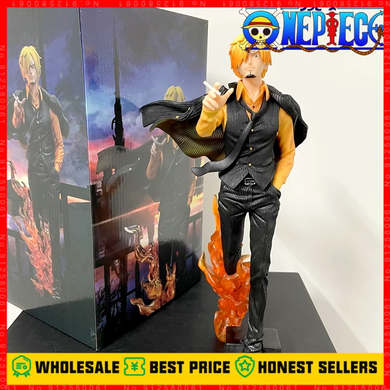 

One Piece Gk Three Fighting Blood Sanji Luffy Sauron Illuminated Scene Statue Anime Figure Model Ornaments Christmas Toys Gifts