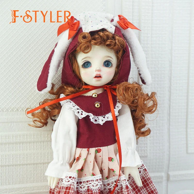 

FStyler BJD Dolls Cute Pastoral Clothes Hat Hair Ornaments Accessories for 1/6 6-7inch 30mm Barbie Dolls