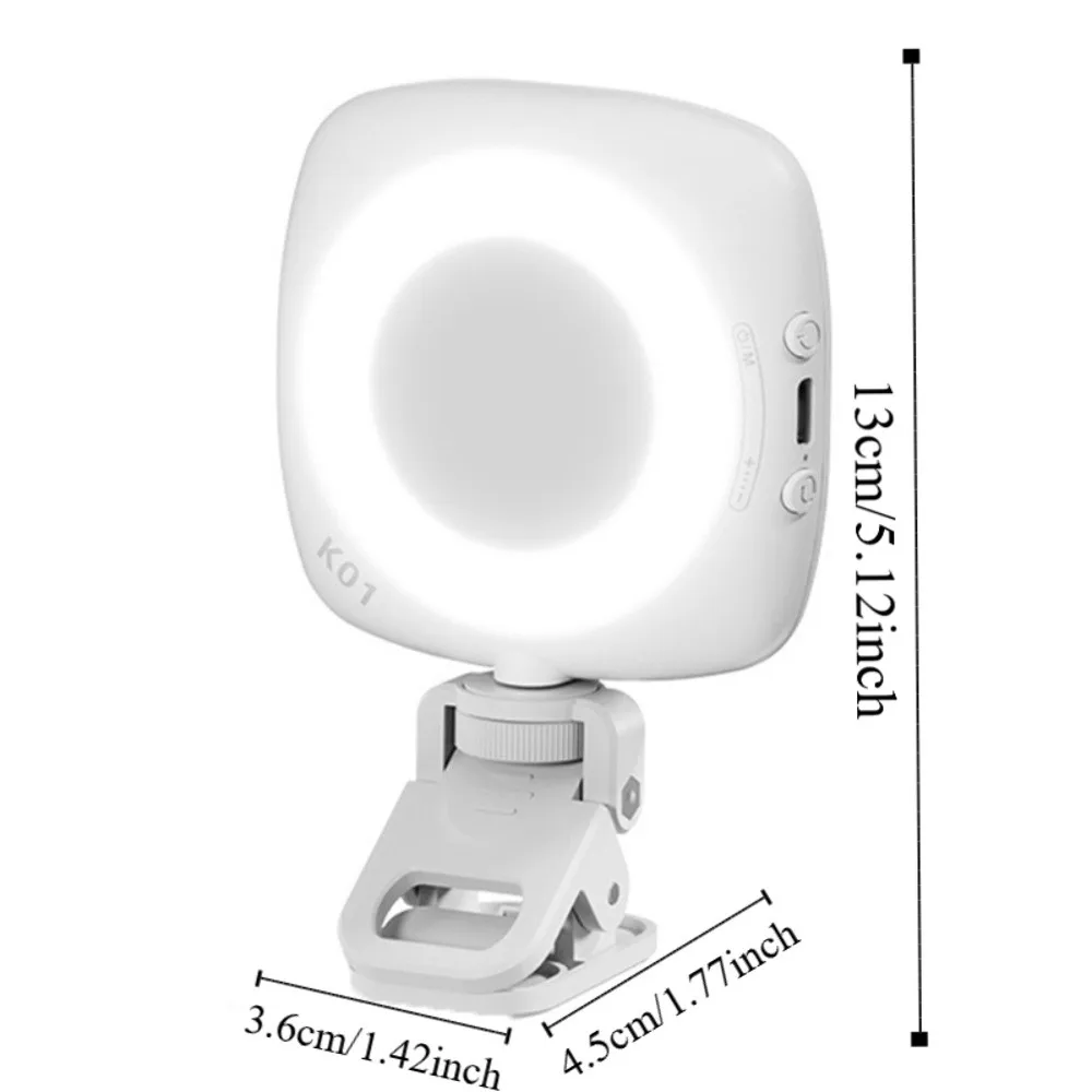 With Makeup Mirror Phone Selfie Light Portable Rechargeable Mobile Phone Fill Light Mini Detachable LED Phone Fill Light Vlog