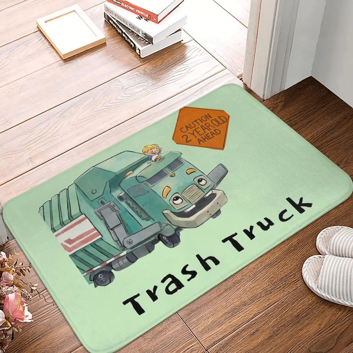 Trash Truck Cartoon Netflix Non-slip Doormat Floor Mat Dust-proo Carpet Rug for Kitchen Entrance Home Balcony Footpad Mats