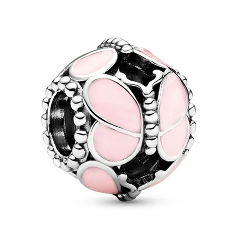 2Pcs/Lot 2024 Spring Styles Pansy Charm Beads Fit Original DIY Bracelets Necklaces Bangles For Women Men Jewelry Gift Making