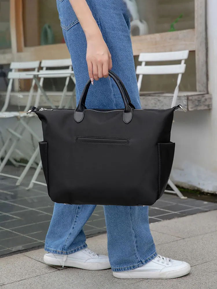 

2025 New Ladies Handheld Tote Bag Large Capaci Commuting Travel ort Trip Busin Bag Soft Ox Cloth oulder Bag