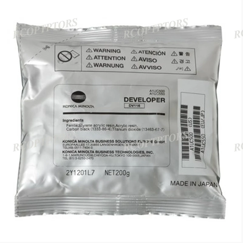 DV116 Developer Powder Original For Konica Minolta Bizhub 184 185 191 195 164 215 235 DV-116 A1UC500 A1UC550