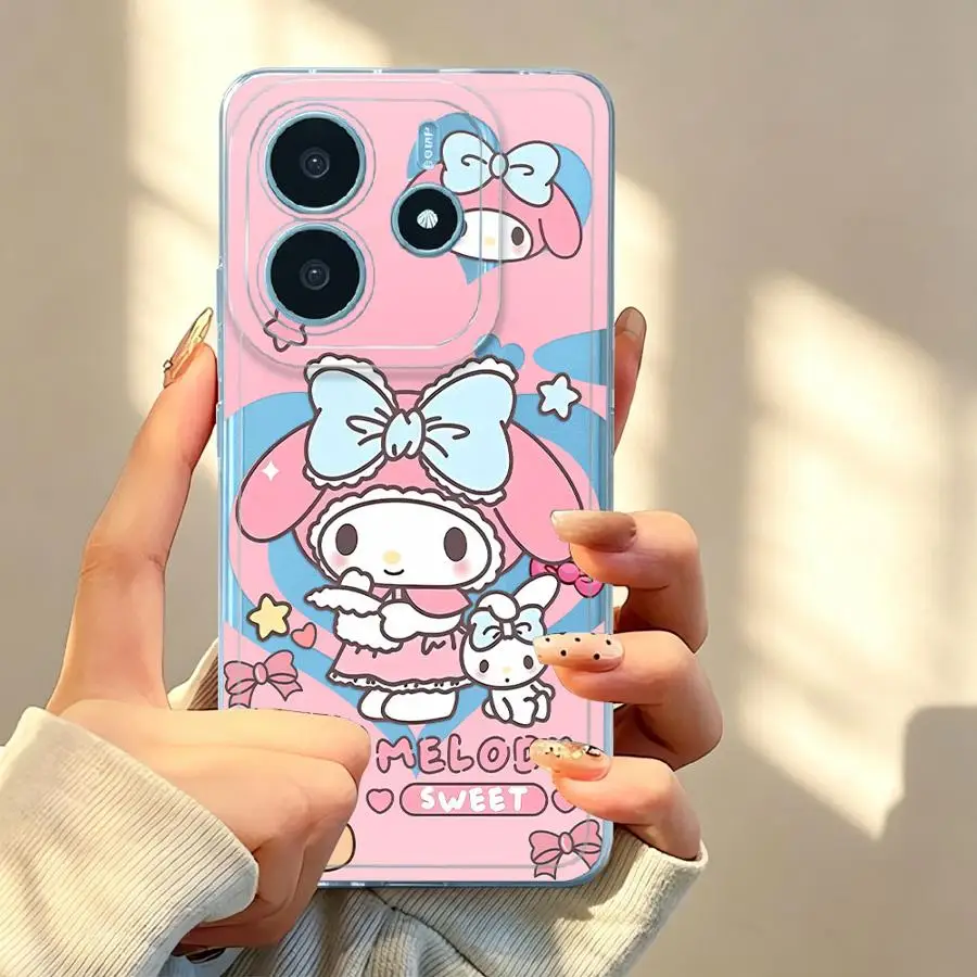 Coque de téléphone souple avec dessin animé Sanrio Melody, pour Xiaomi Redmi Note 15 13C A4 Note 13 14 Pro Plus 9 10 11S 14C 10S 11 12 12S