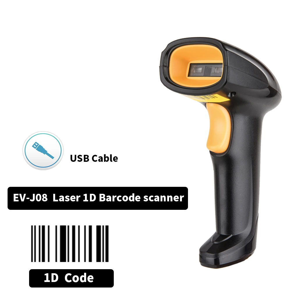 Imagem -04 - Barcode Scanner 2d Omnidirectional qr Code Desktop Barcode Reader para Supermercado Auto Sense Mais Barato Ev-j08 1d