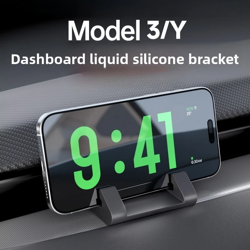 

Suitable for Tesla mobile phone car holder Model 3/Y liquid silicone navigation dashboard accessories